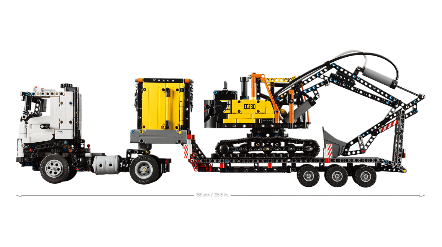 LEGO Camion Volvo FMX et pelleteuse électrique EC230
